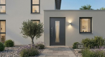 3S Aluminium-Haustür Detailansicht Oberfläche